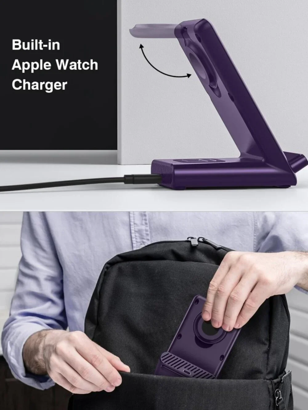 3-in-1 Wireless Charging Station for Apple Devices | Fast Charger for iPhone